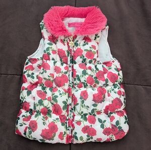 Rose puffy vest - Betsey Johnson -3T